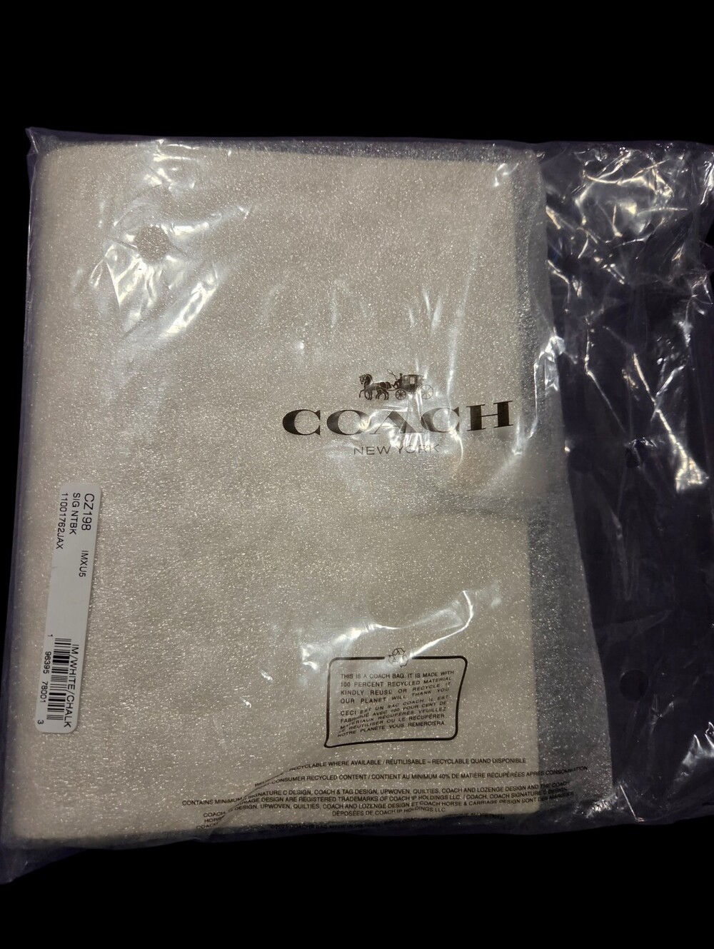 Coach Notebook In Signature Canvas White - Picture 3 of 4